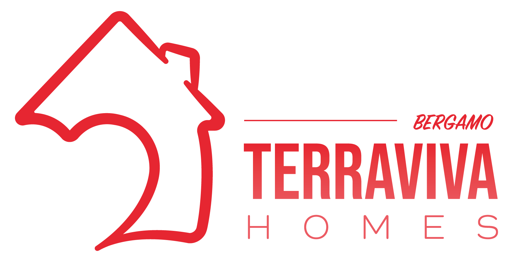 Logo TerraViva Homes Rosso impaginato orizzontalmente